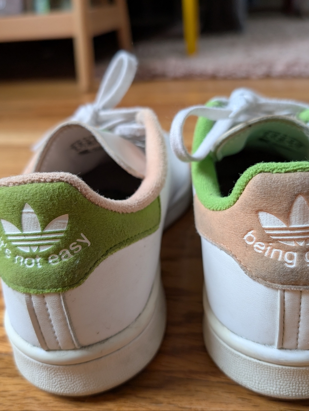 Adidas Stan Smith White Mis Peggy&Kermit Leather Sneakers Women Size 6 - Picture 5 of 9
